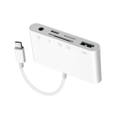 USB-C Hub 5 in 1 Type C Card Reader For Micro SD SDXC CF SDHC OTG Flash Drive