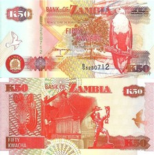 Zambia 50 kwacha 1992 P-37b UNC