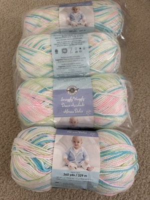 NEW Loops & Threads Snuggly Wuggly Yarn Acrylic Petal Prints Pastel X 4 Skeins
