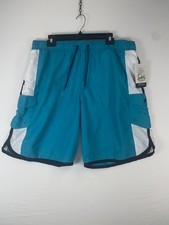Trunks Surf Swim Co Shorts Mens 2XL Blue Colorblock Swim Trunks Quick Dry