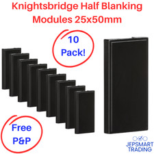 KNIGHTSBRIDGE Euro Data Module Half Blanking Plate 10PACK! 25 x 50mm NETHBK NEW!