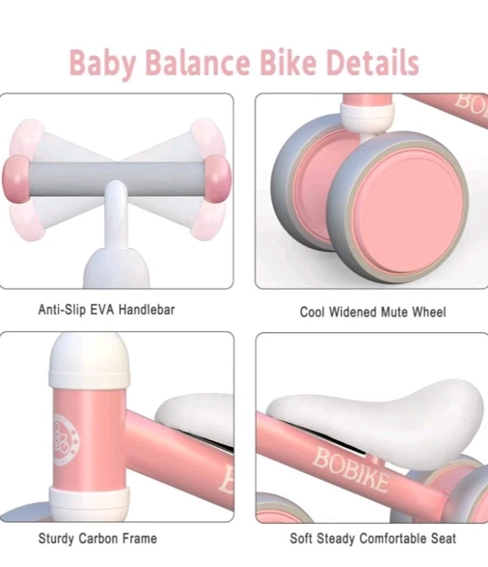 Pink Girls Bobike Walking Mini Bike - Image 4 of 4