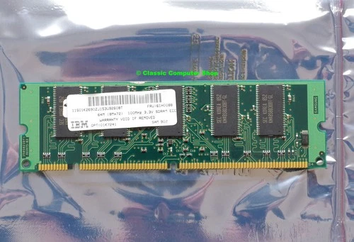 IBM FRU 61H0088 64MB PC100 CL3 168-pin DIMM ECC SDRAM