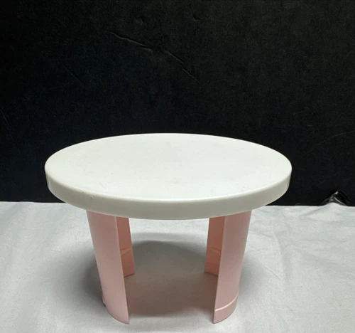 Vintage Mattel Barbie Furniture White and Pink Table 1994 Dollhouse