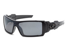 Oakley Men  s OO9081 Rectangular Polarized Sunglasses Black Iridium 50mm New