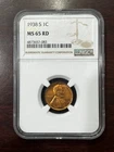 1938-S Lincoln Wheat Cent NGC MS66 RD-GEM BU-Superior Strike!