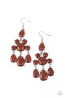 Afterglow Glamour, Brown Earring Paparazzi — photo 2