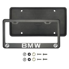 Custom Laser Etched Matte Black Stainless Steel License Frame Silicone Guard