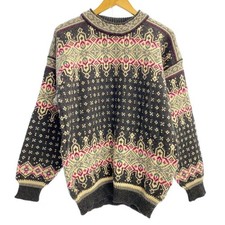 Vintage Dale of Norway Skandia Wool Nordic Fair Isle Pullover Sweater Size L