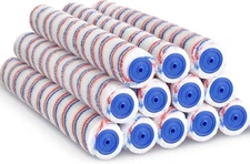 12 Pcs 18 Inch 3/8" Nap Paint Roller Covers Bulk Microfiber Refill Roller Cover