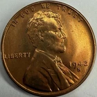 1942 S Uncirculated Lincoln Wheat Cent Exact Coin Imaged #LWC2398