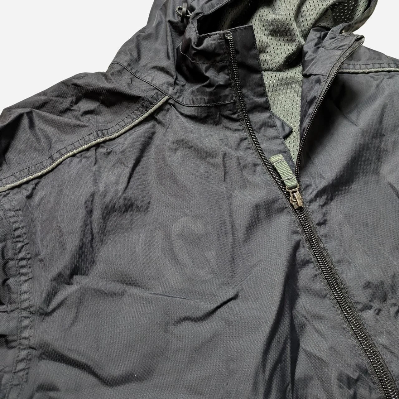 Charles River Apparel Men's Black Hooded Full Zip Ripstop Windbreaker Jacket S - product detail image 4
