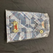 VTG Youngbloods Shirt Mens M Blue Plaid Western Pearl Snap Long Sleeve Casual