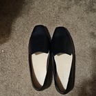 Women’s Black Slip-On Loafer Flats Square Toe Solid with Metallic Accent — photo 4