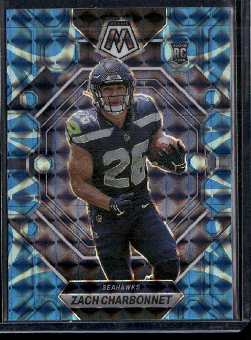 2023 Panini Mosaic #379 Zach Charbonnet Reactive Blue Mosaic (RC)