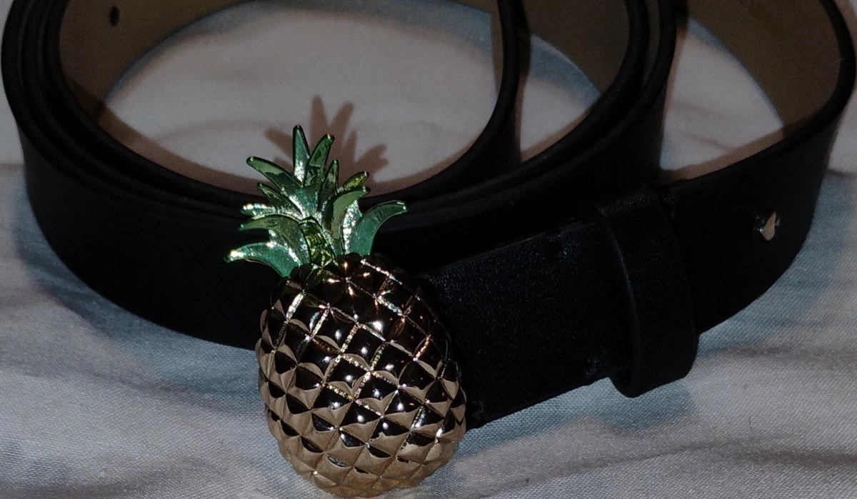 Kate Spade Belt Soft Leather Black Logo Women XL (49x1.5) Perforated Laser Cut Amazon.com: Kate Spade New York Women main image 2
