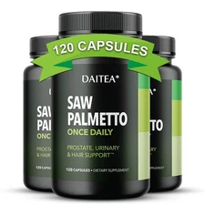 Saw Palmetto Capsules - Protect Prostate Health - Healthy Hair - Immune System