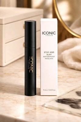 Iconic London ''Stay And Slay''  Waterproof Mascara Black Schwarz 9 ml  Vegan Neu!