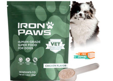 Iron Paws 3.5oz Human-Grade Dog Greens Superfood Powder Joint Gut Immune