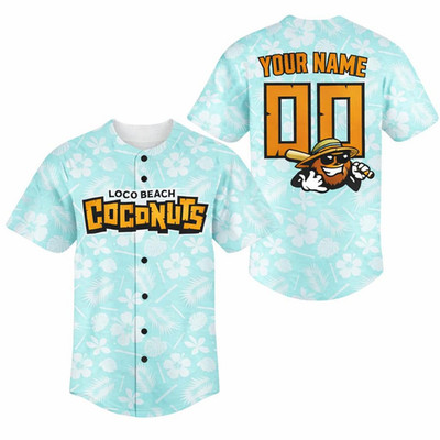 Loco Beach Coconuts - Savannah Banana Baseball Jersey For Men All Sizes TD1447