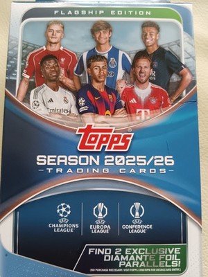 TOPPS UCC 25/26 FLAGSHIP EDITION HANGER BOX UEFA CLUB COMPETITIONS CARDS OVP