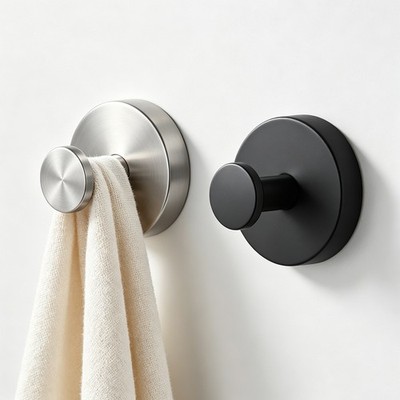 2-Pack Stainless Steel Vacuum Hooks,No Drill No Trace, Bathroom Hat & Coat Hooks