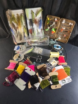  Lot Of Fly Fishing Tackle And Supplies To Make Your Own Bait.