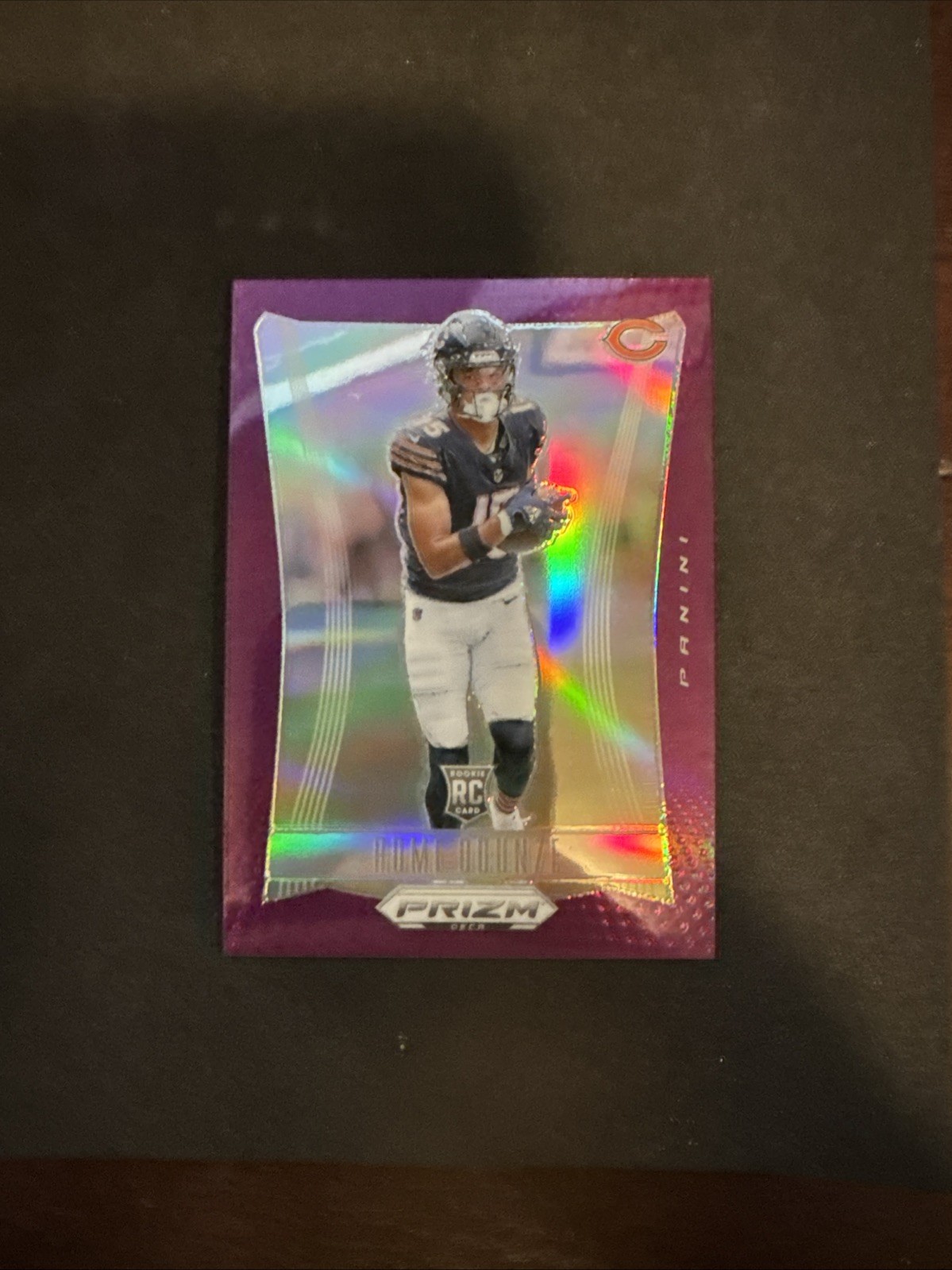 2024 Panini Purple Prizm Deca #53 Rome Odunze Bears RC Rookie 43/99