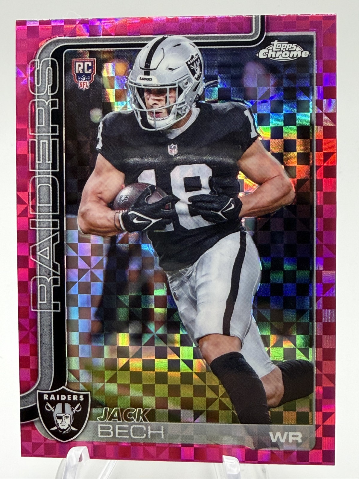 2025 Topps Chrome - Rookies Jack Bech #388 Hot Pink X-Fractor (RC) (A1612)