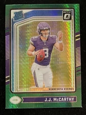 2024 Panini Donruss Optic Rated Rookie Green Hyper Prizm JJ McCarthy #235 RC