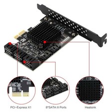 8-Port SATA 3.0 PCI Express Expansion Card PCI-E Controller 6G Adapter for HDD