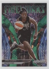 2022 Panini Prizm WNBA Fireworks Green Ice Prizm Jewell Loyd #12 11ba