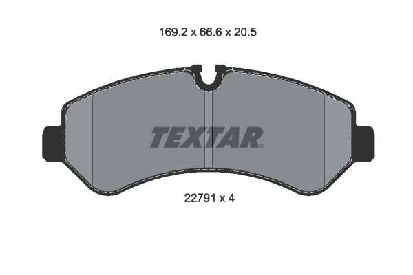 2279101 Textar brake pad set, disc brake for Freightliner, Mercedes-Benz