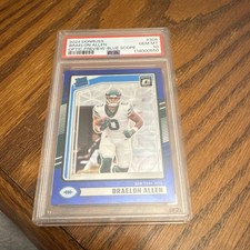 2024 Panini Donruss Braelon Allen #306 Optic Preview Blue Scope Prizm PSA 10 Je…