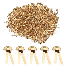 500pcs Brads Paper Fastener, 6mmx13mm Metal Split Pin for Paper Craft, Rose Gold