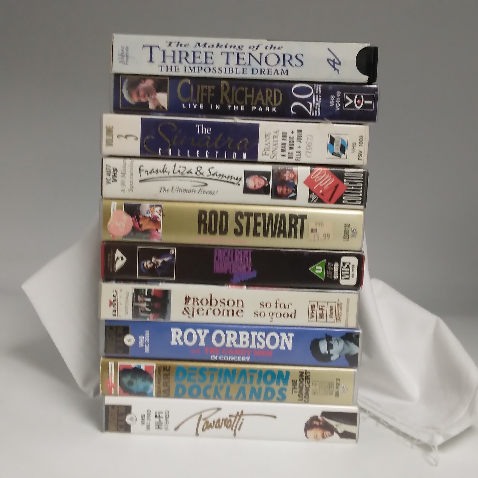 Job Lot VHS Cassettes x10: Easy Listening Music Cliff Richard, Orbison, Sinatra