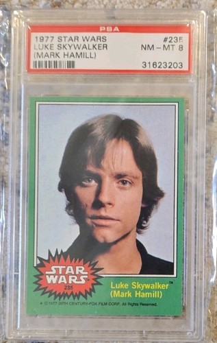 1977 Topps Star Wars #235 Luke Skywalker (Mark Hamill) — PSA 8