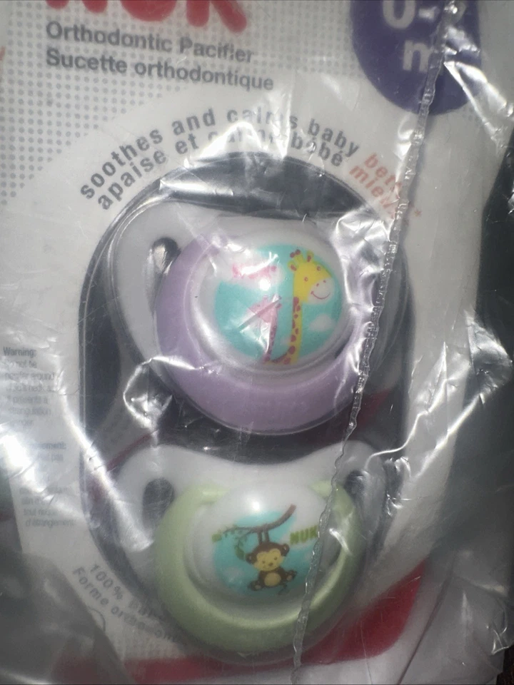 Ортодонтическая соска Nuk 0-2 месяца лот из 8 сосок *4 упаковки по 2* - Изображение 2 из 4