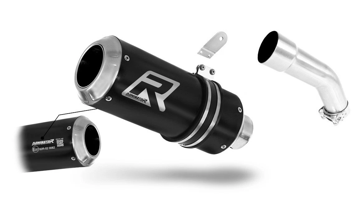 DOMINATOR Terminale Di Scarico GP1 In Acciaio Inox Per Yamaha FZ6 FAZER 600 S2 (2006-2010) – Silenziatore Sportivo Con DB Killer