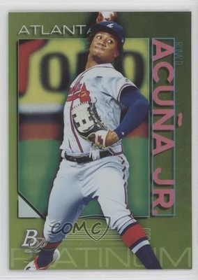 2020 Bowman Platinum Wal-Mart Chartreuse Ronald Acuna Jr #62 av1