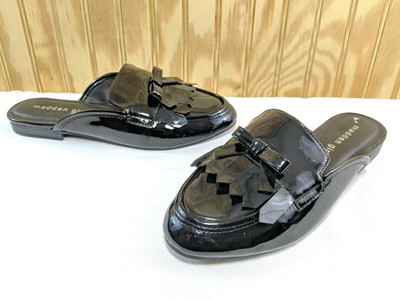 madden girl black slides