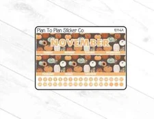 1011-6C~~November 8.5X11 Monthly View Planner Stickers.