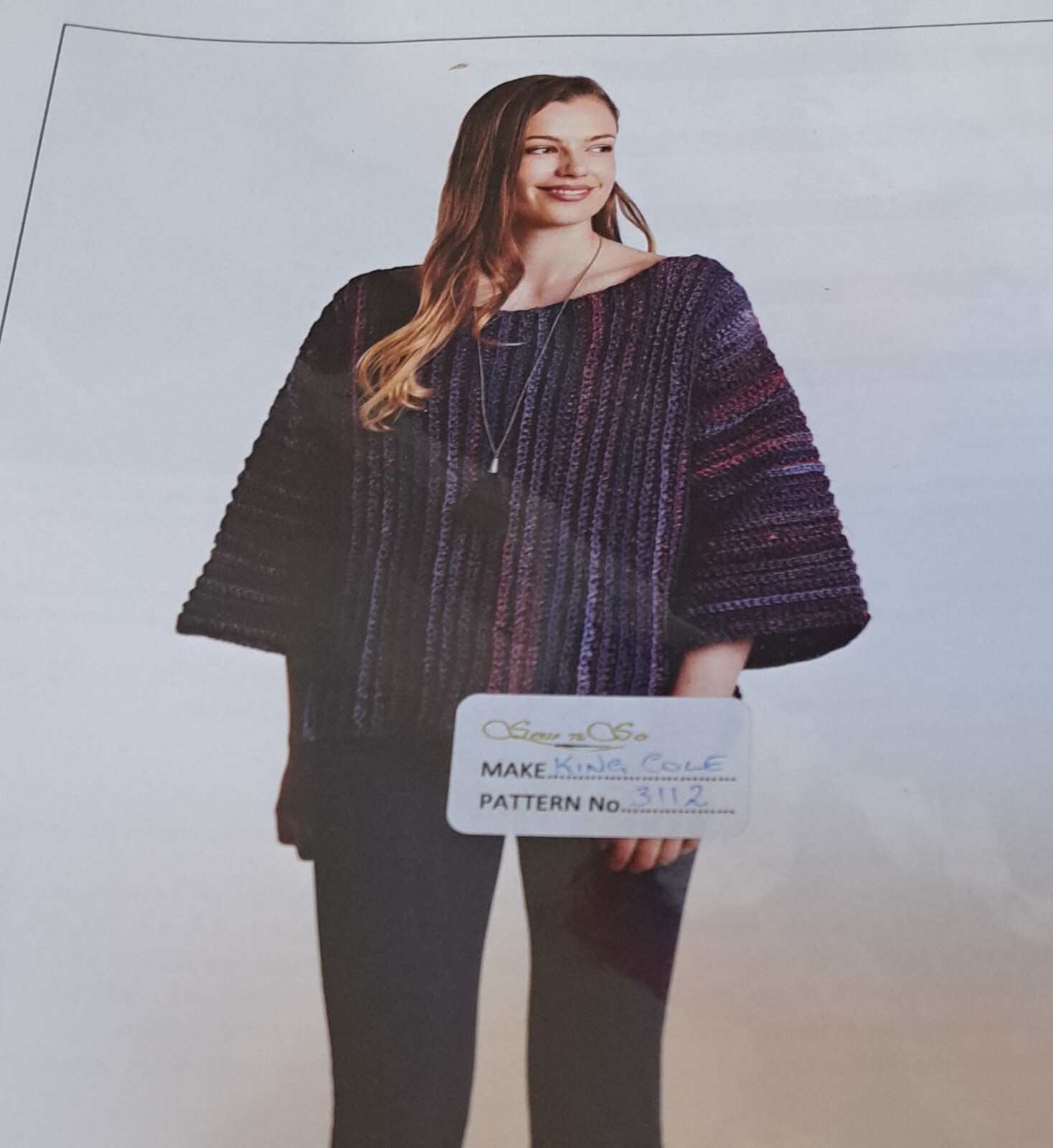 Wendy 6137 - Chunky Adult Sweater Crochet Pattern