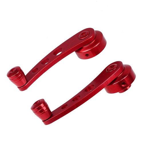 Red Universal Billet Aluminum Window Crank Handle Winders Car Truck Glass Door - Picture 5 of 9