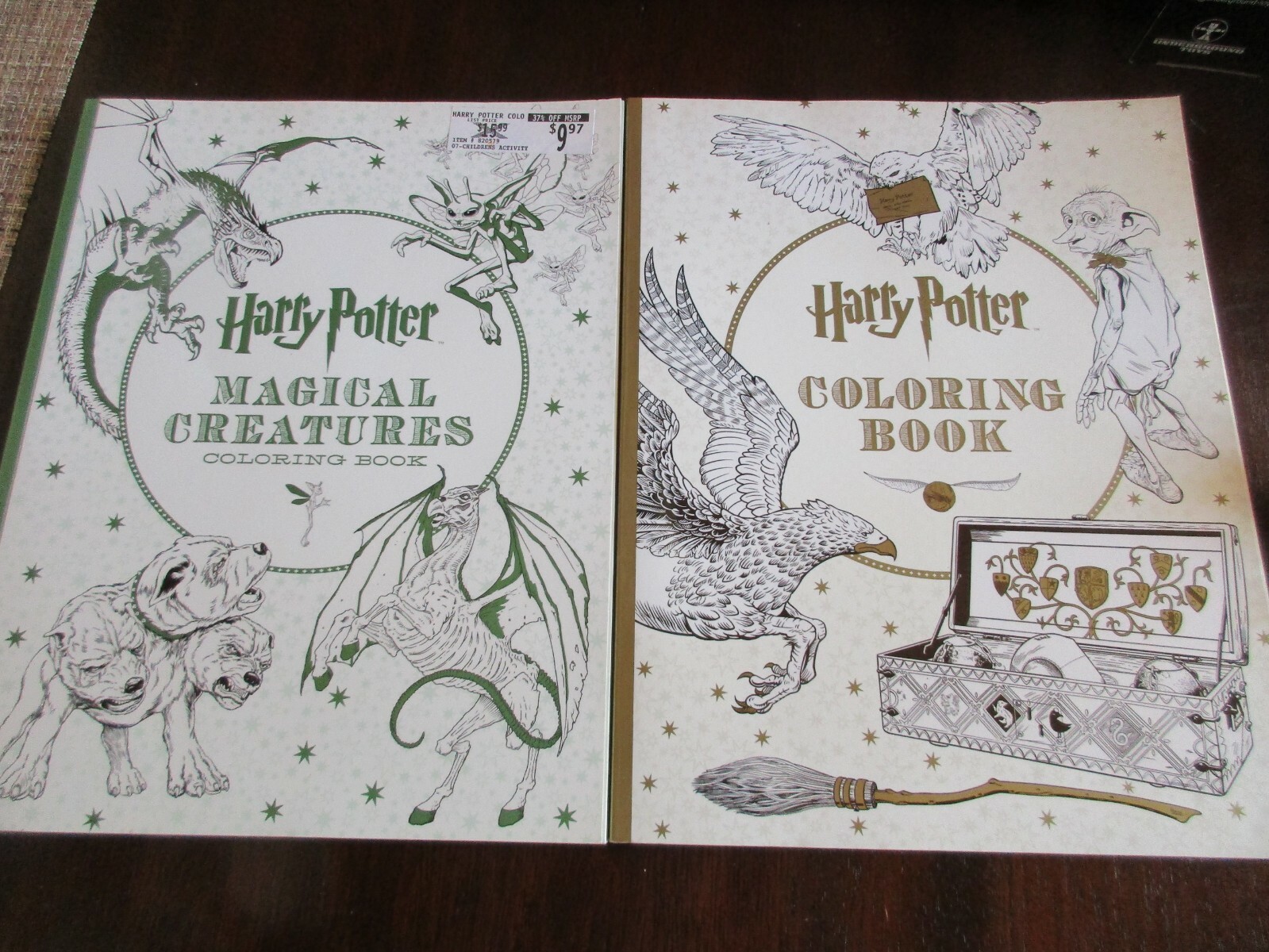 Lot of 2 Harry Potter Coloring Books Coloring book & Magical Creatures ...