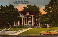 Postcard OH Cleveland Deboe House Vacation Stay LINEN Euclid Avenue 1940s V84