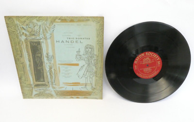 Trio Sonatas Handel No. 3 E Minor No 4 G Minor Haydn Society HSL-85 Vinyl Record