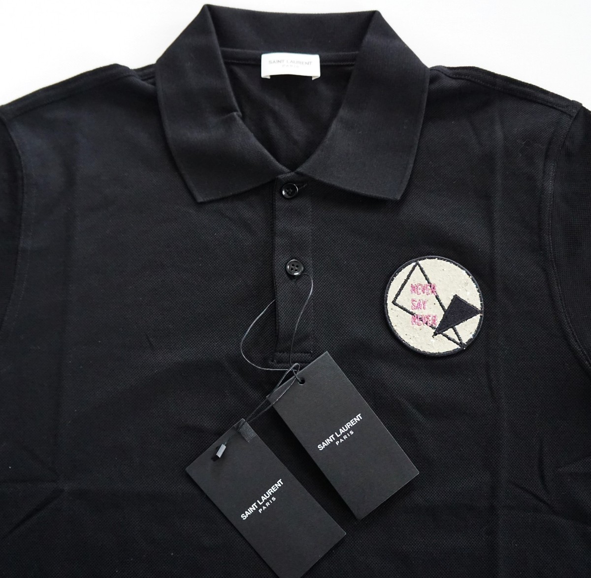 トップス saint laurent paris polo shirt 0400021558162_BLACK?wid=600&