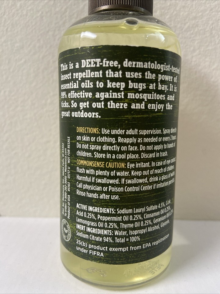Melaleuca Natural DEET Free Insect Repellent 6oz Refill Bottle eBay