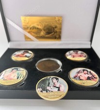 Kung Fu Master - Bruce Lee x5 Gold Plated Complete Coin Set In A Display Box